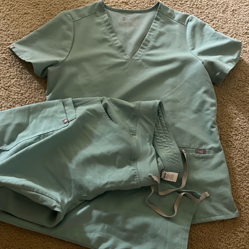 Figs Scrub Set Seafoam Green Size M/L